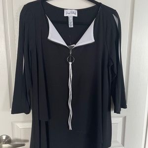 Joseph Ribkoff top - size US 14 - black and white